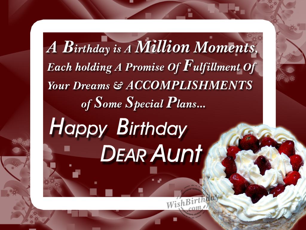 Wishing You Many Happy Returns Of The Day My Dear Aunt - Wishes ...