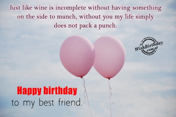 Without You My Life Simply Does Not Pack A Pinch – Happy Birthday