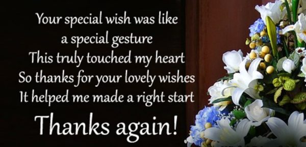 Your Special Wish Was Like A Special Gesture